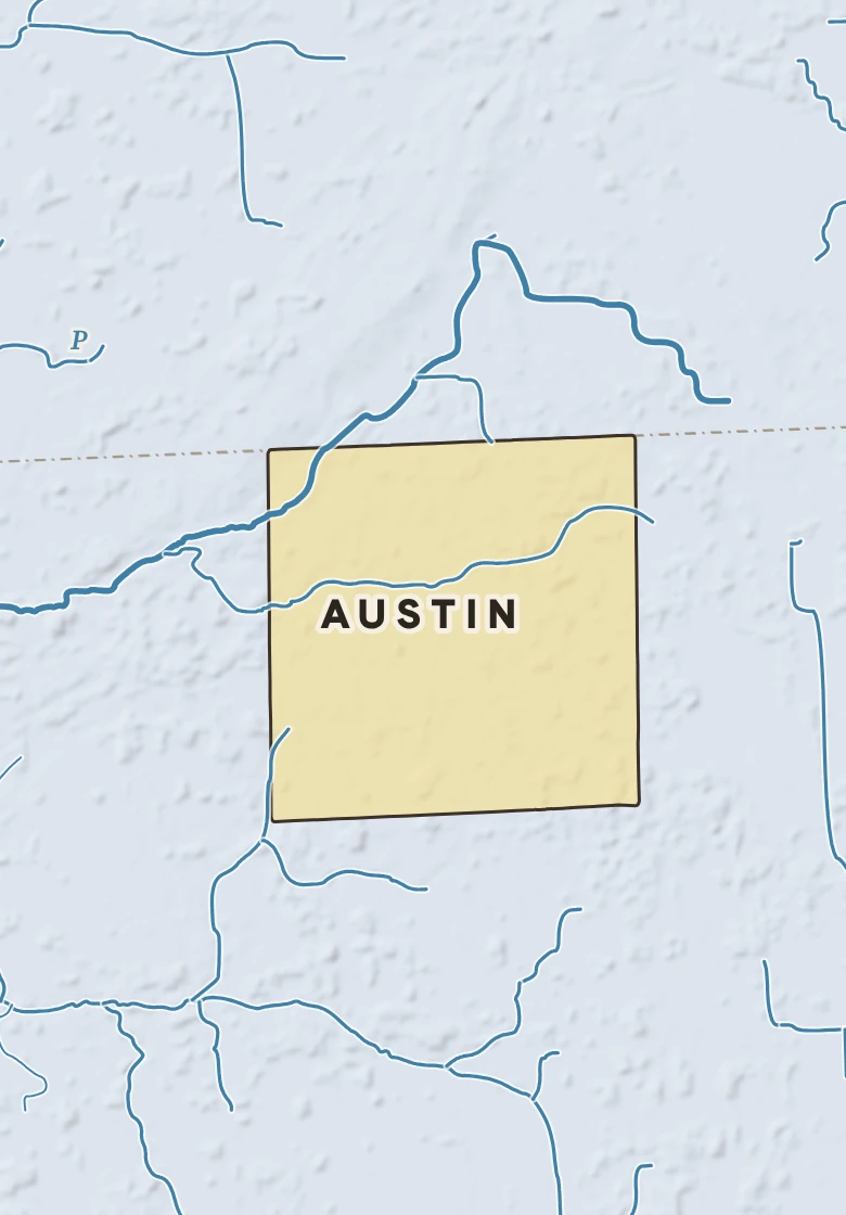 Atlas plate of Austin, Michigan.