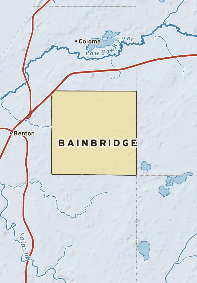 Atlas plate of Bainbridge, Michigan.