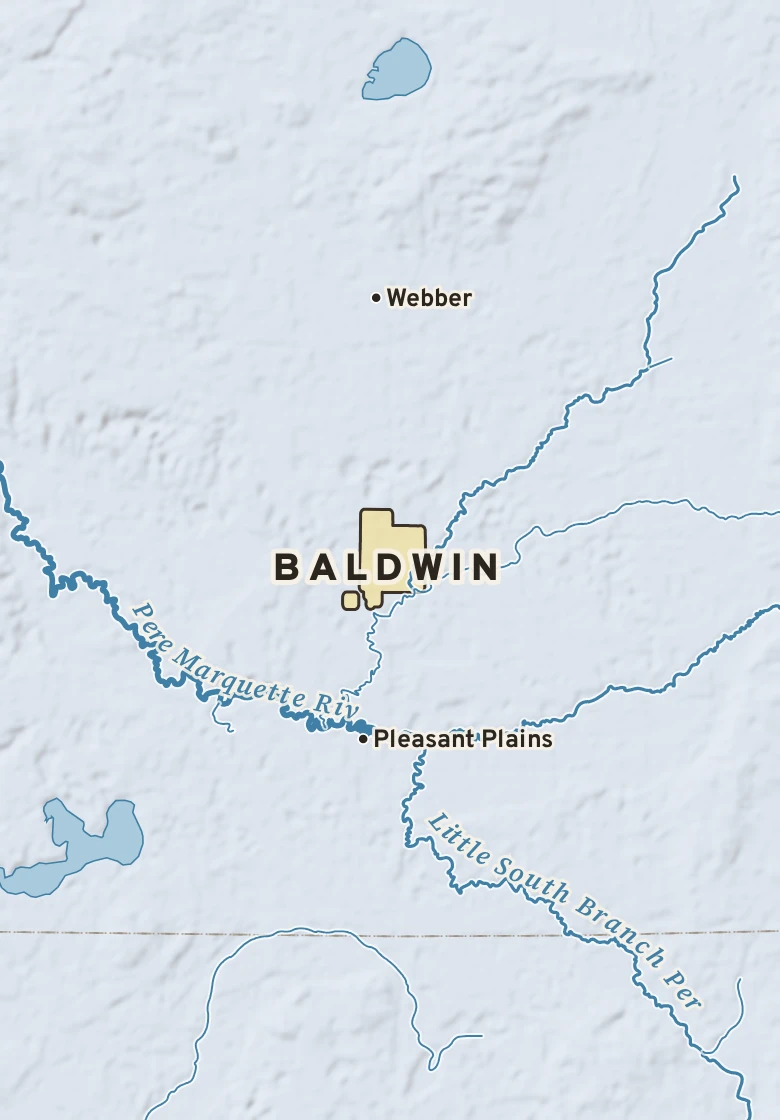 Atlas plate of Baldwin, Michigan.