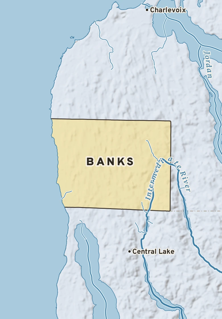 Atlas plate of Banks, Michigan.