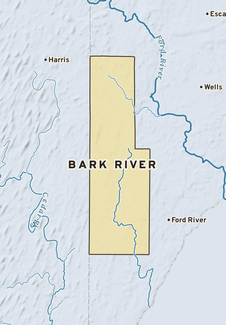 Atlas plate of Bark River, Michigan.