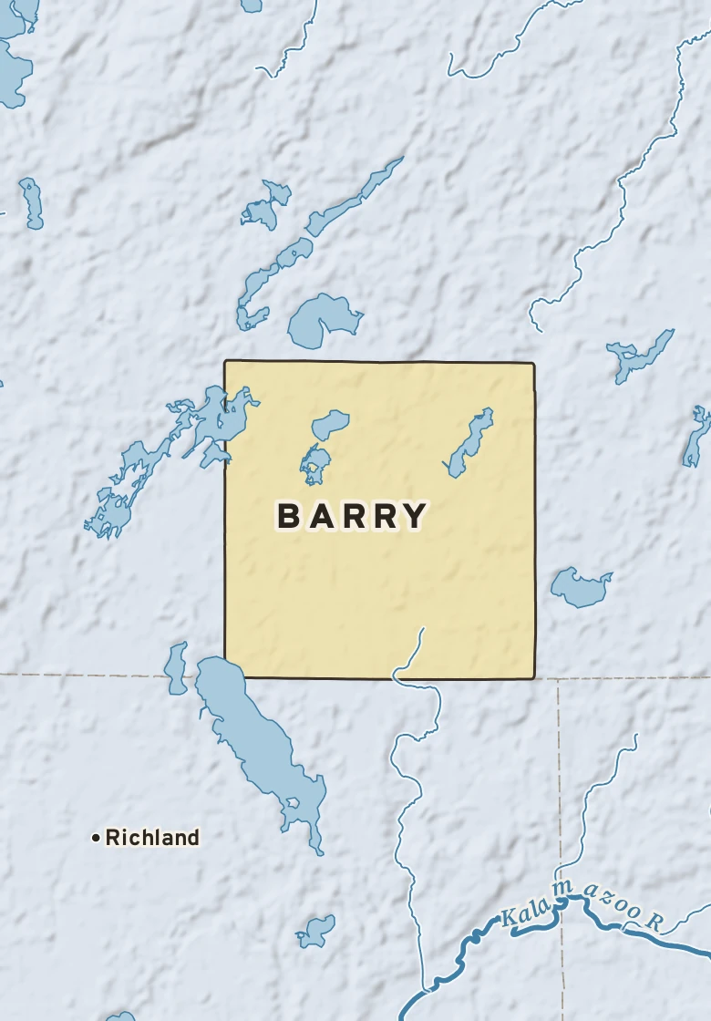 Atlas plate of Barry, Michigan.