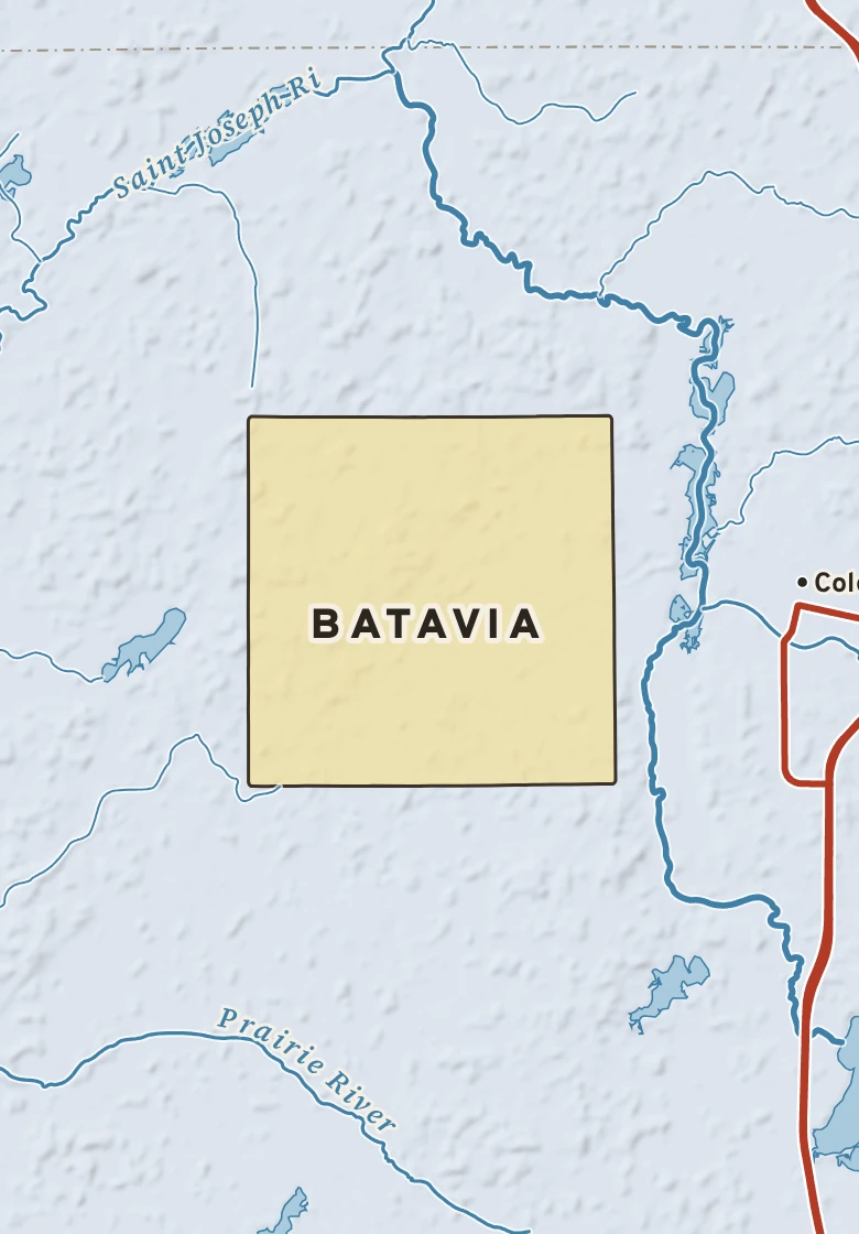 Atlas plate of Batavia, Michigan.