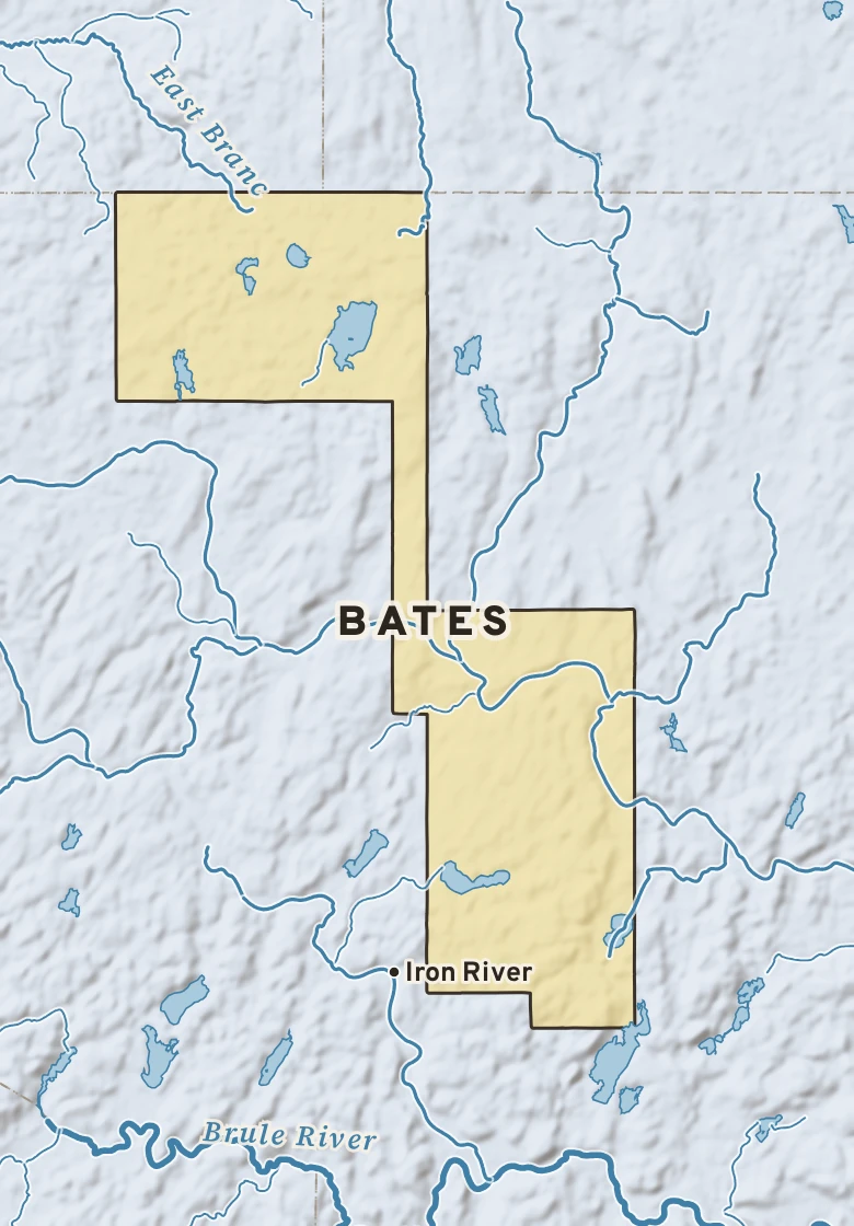 Atlas plate of Bates, Michigan.