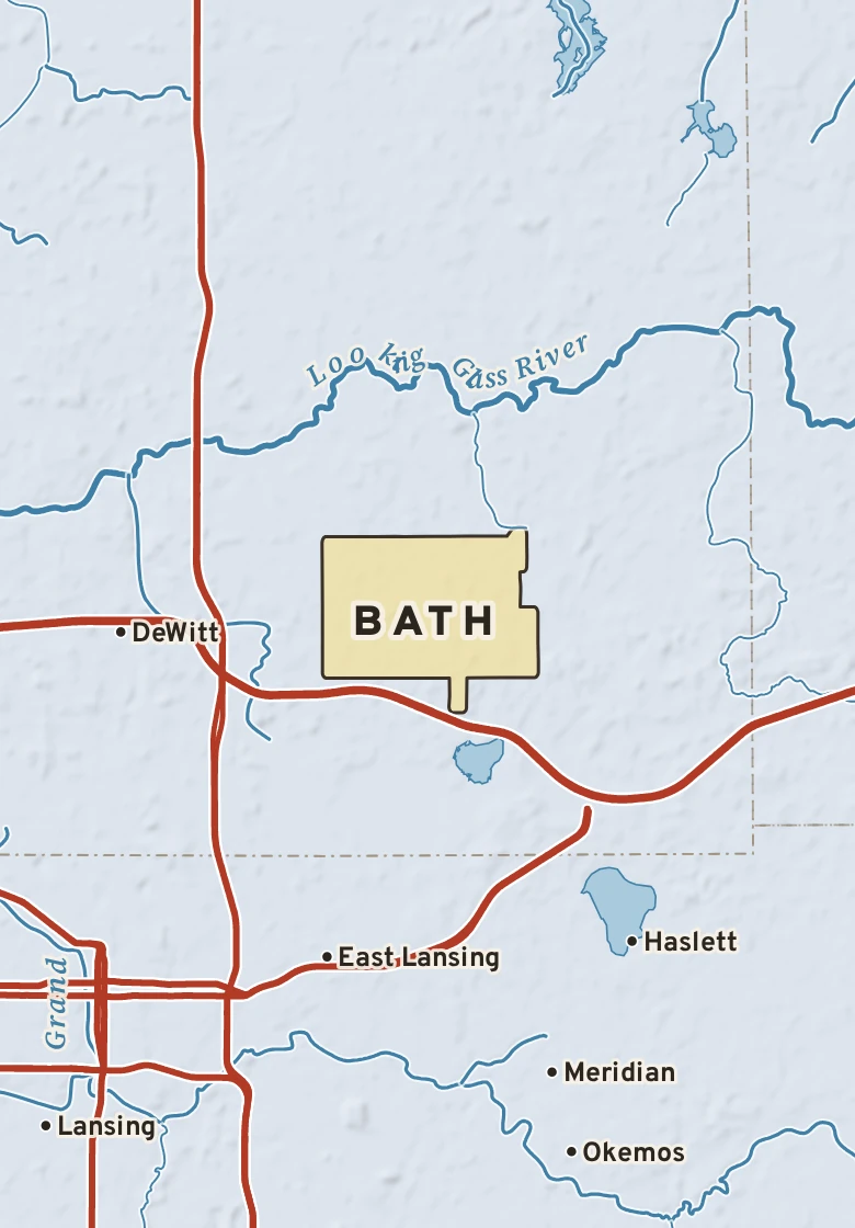 Atlas plate of Bath, Michigan.