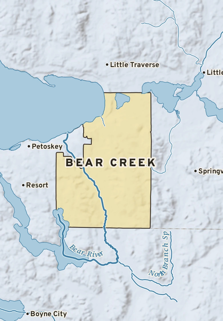 Atlas plate of Bear Creek, Michigan.