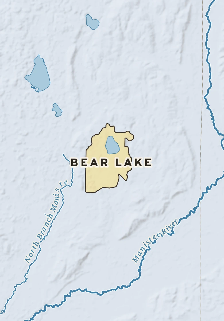Atlas plate of Bear Lake, Michigan.