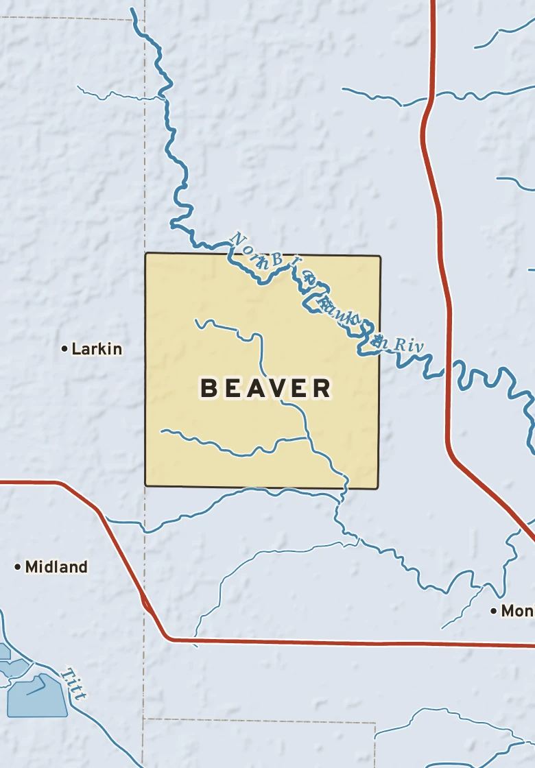 Atlas plate of Beaver, Michigan.