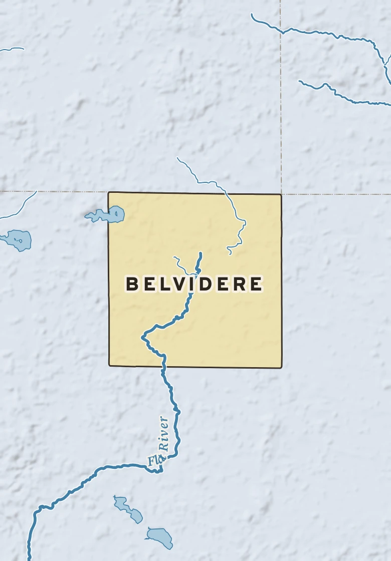 Atlas plate of Belvidere, Michigan.