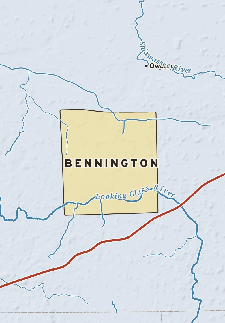 Atlas plate of Bennington, Michigan.