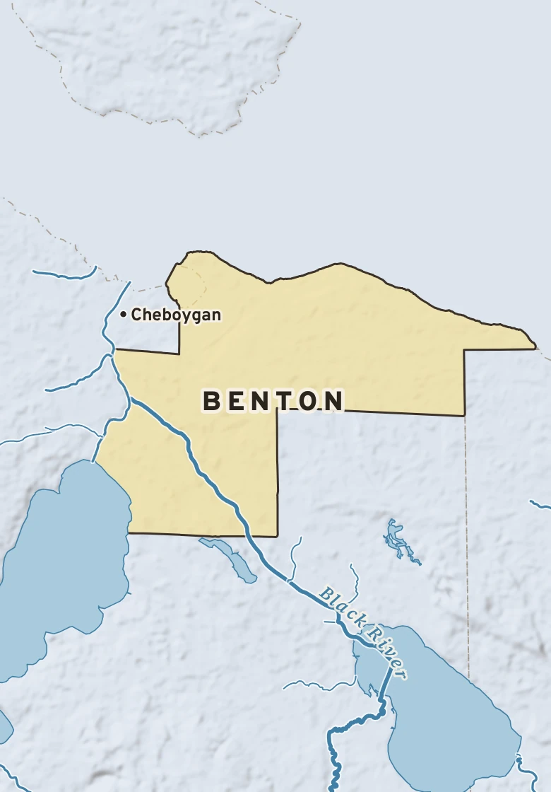 Atlas plate of Benton, Michigan.