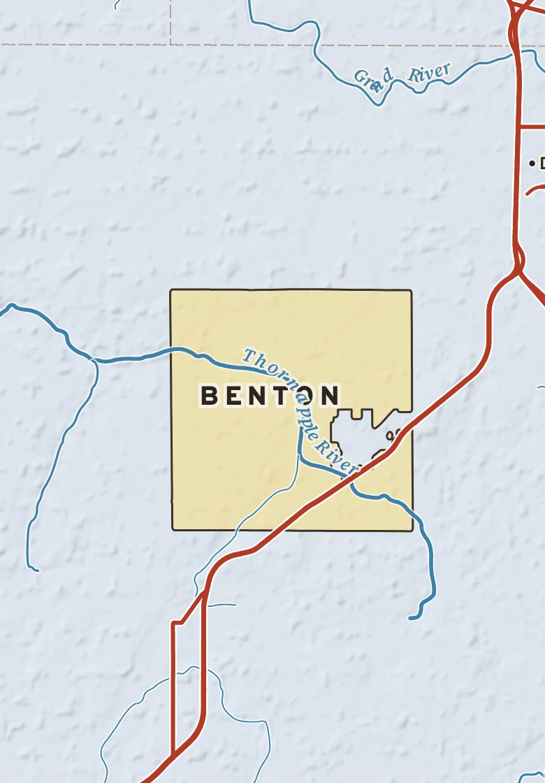 Atlas plate of Benton, Michigan.