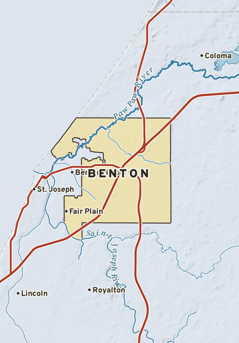 Atlas plate of Benton, Michigan.