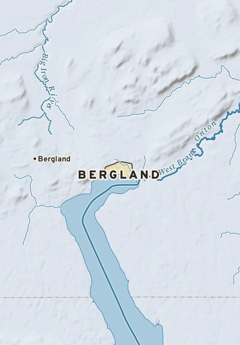Atlas plate of Bergland, Michigan.