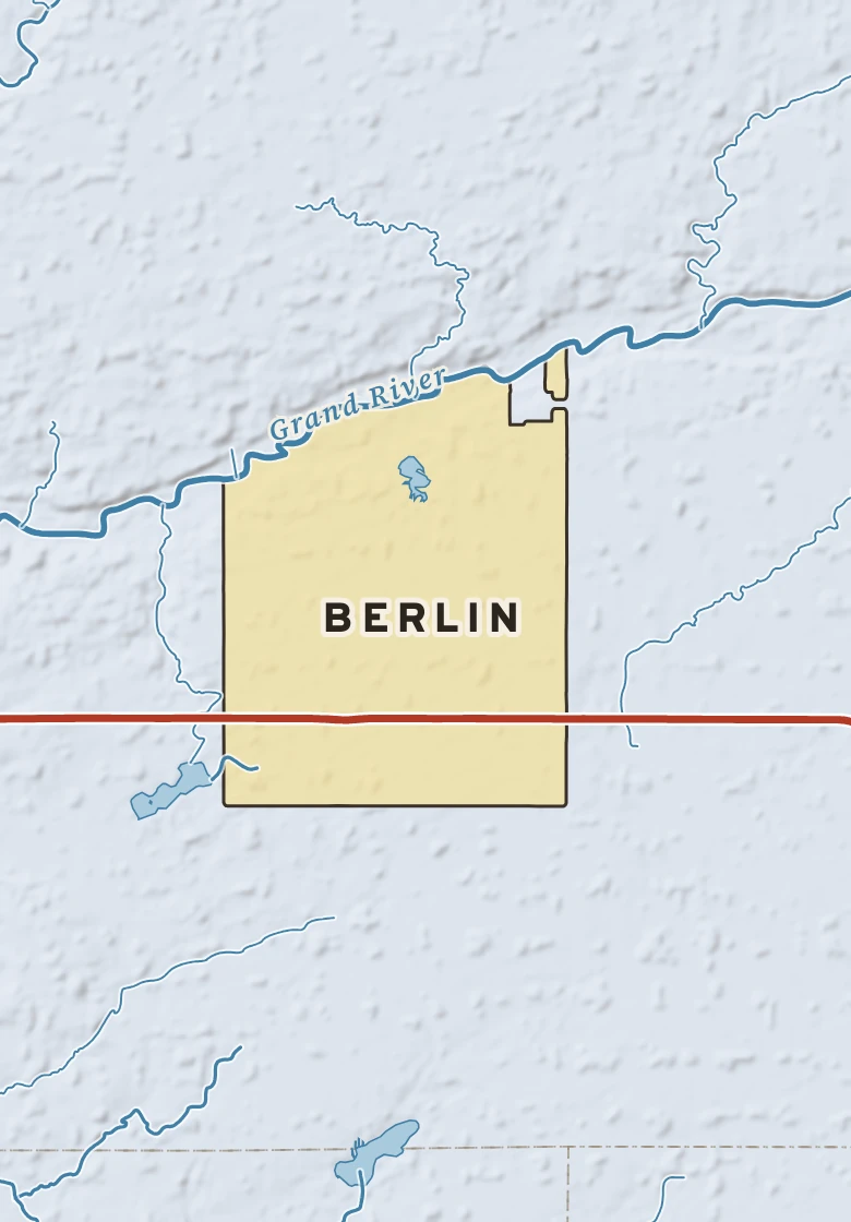 Atlas plate of Berlin, Michigan.
