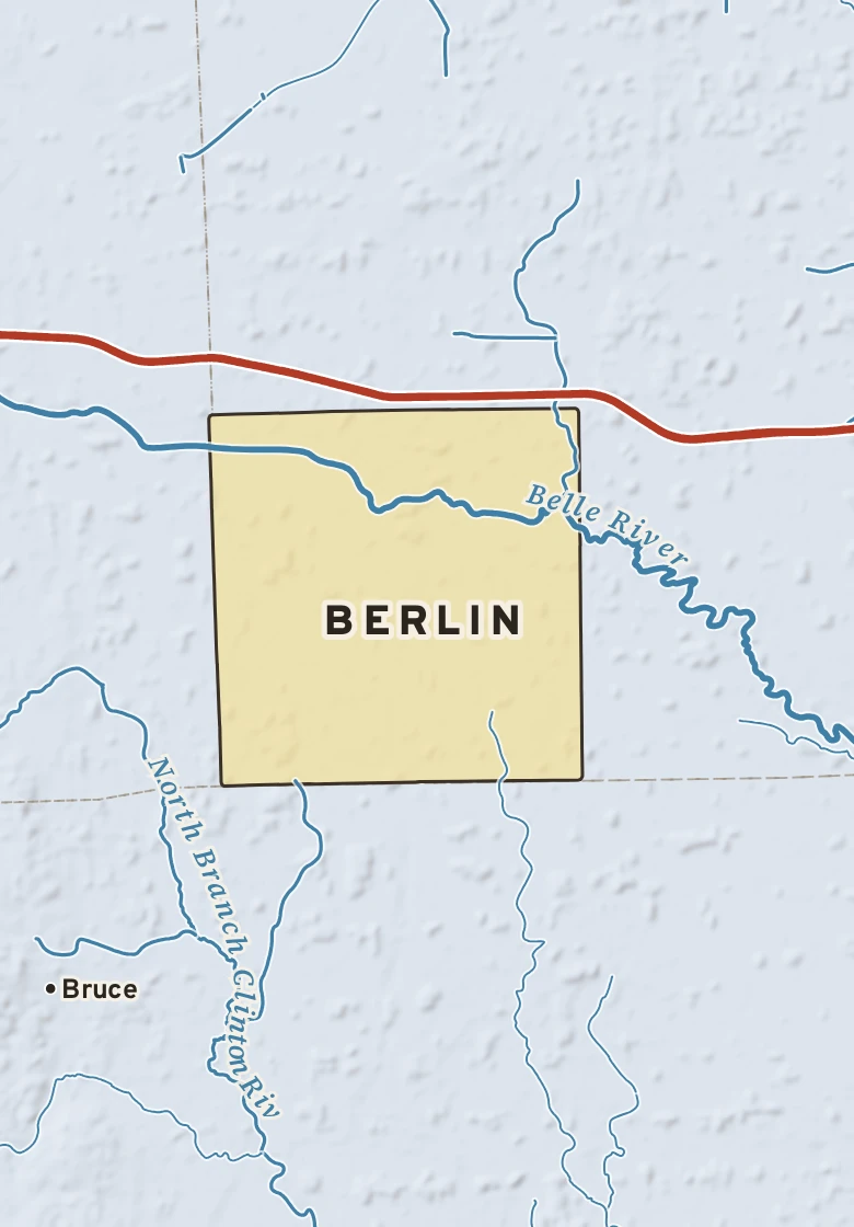 Atlas plate of Berlin, Michigan.