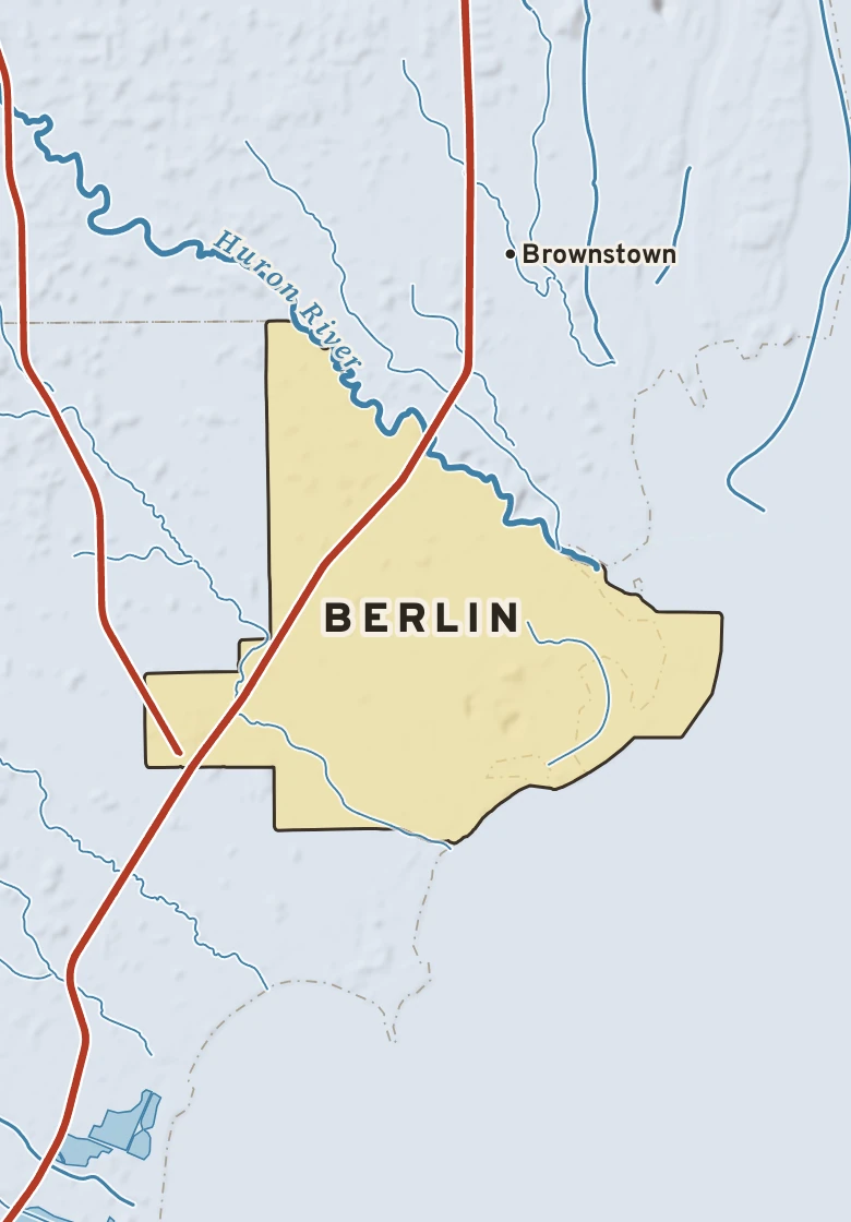 Atlas plate of Berlin, Michigan.