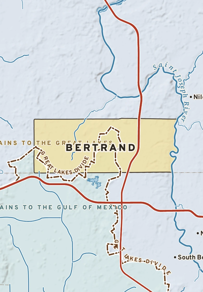 Atlas plate of Bertrand, Michigan.