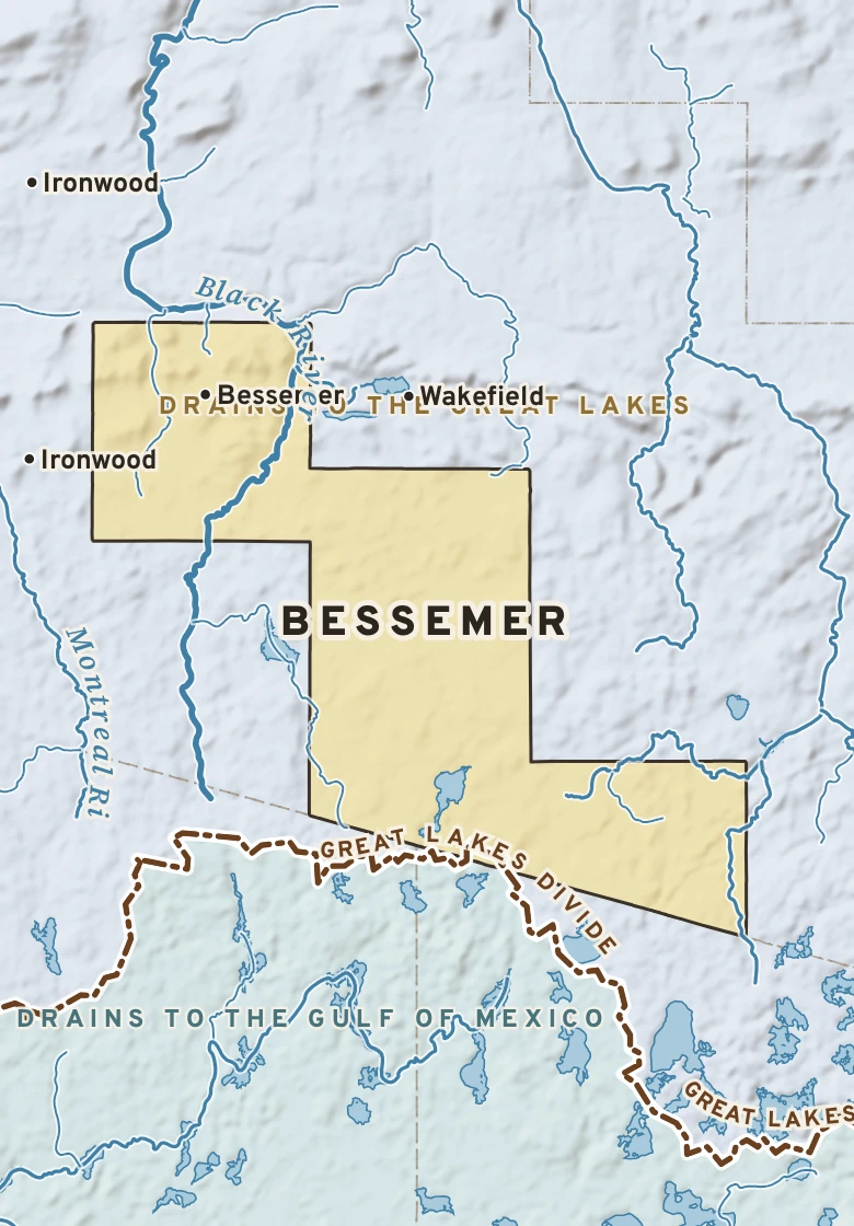 Atlas plate of Bessemer, Michigan.
