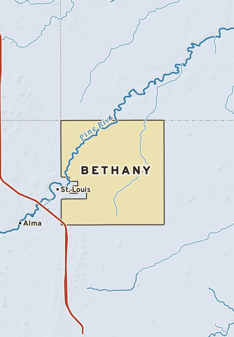 Atlas plate of Bethany, Michigan.