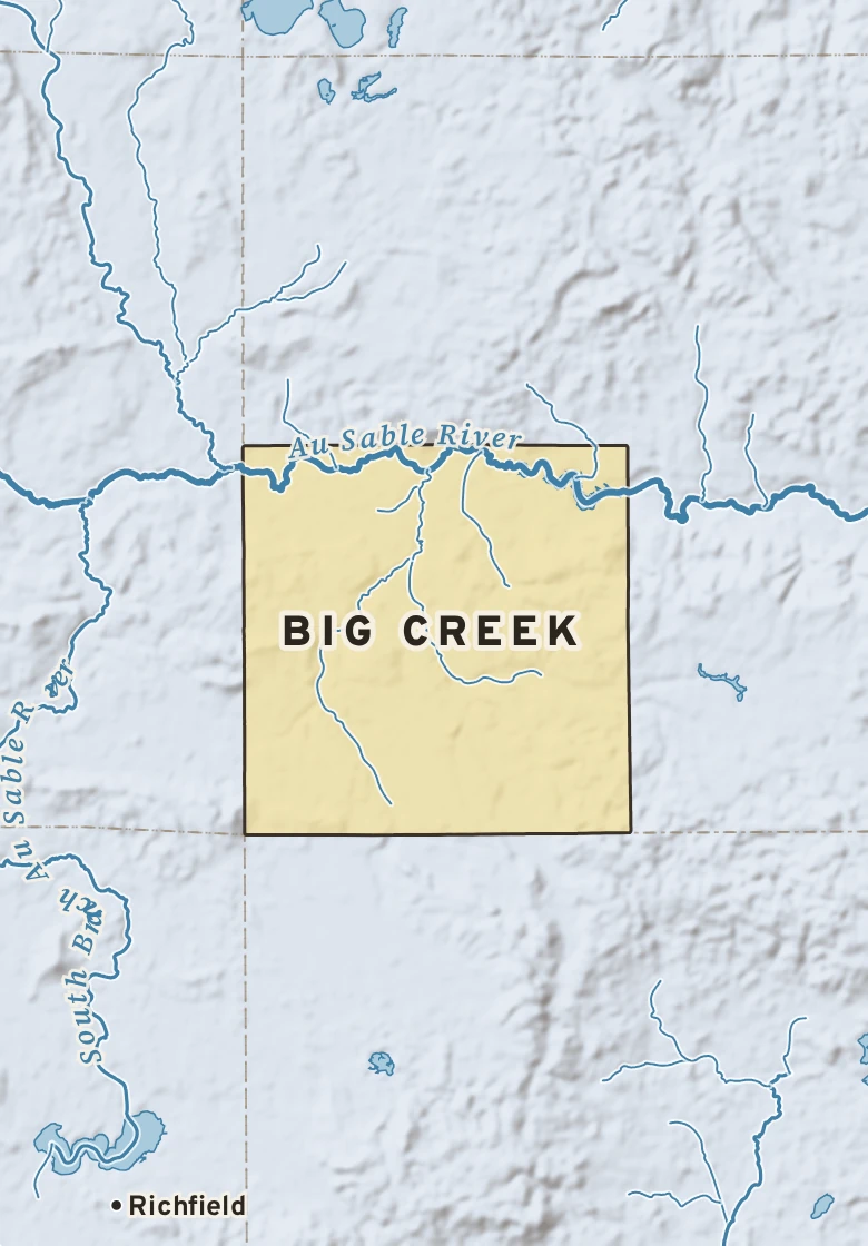 Atlas plate of Big Creek, Michigan.