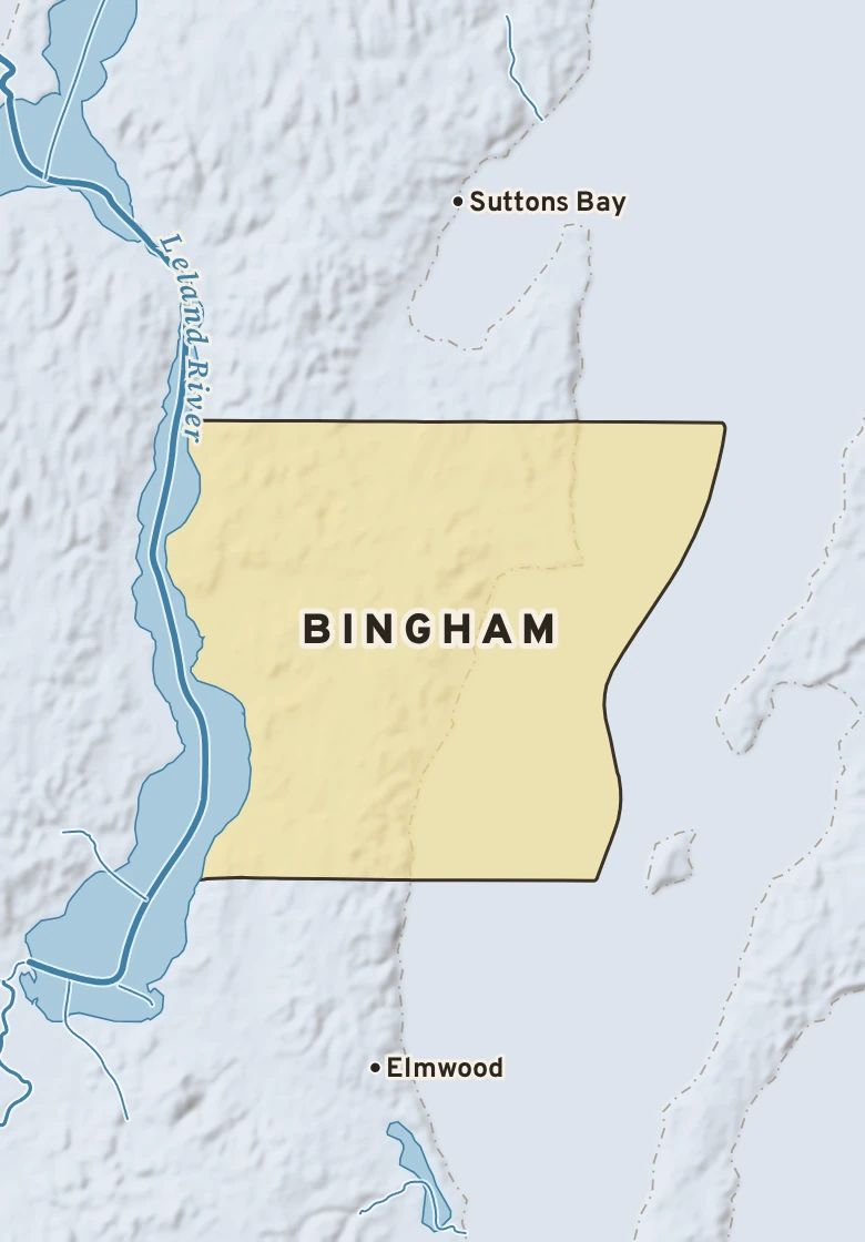 Atlas plate of Bingham, Michigan.