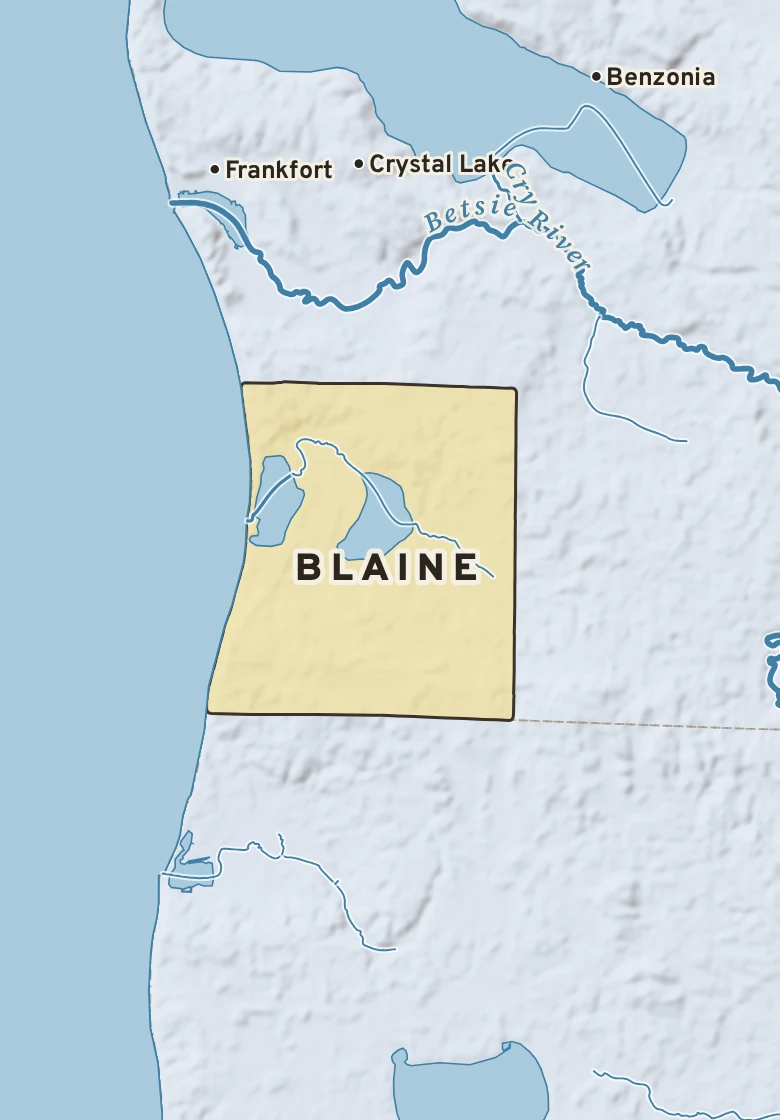 Atlas plate of Blaine, Michigan.