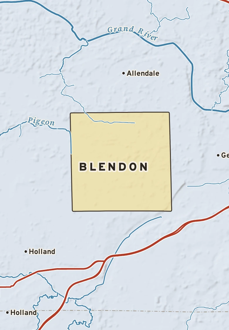 Atlas plate of Blendon, Michigan.