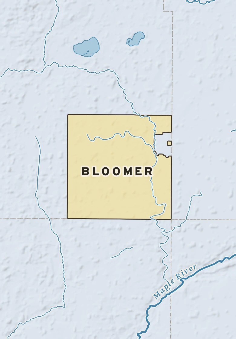 Atlas plate of Bloomer, Michigan.