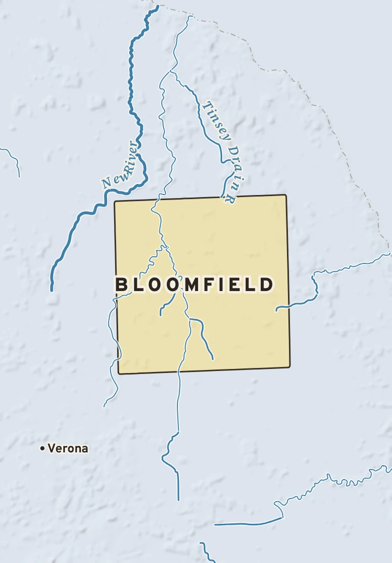 Atlas plate of Bloomfield, Michigan.