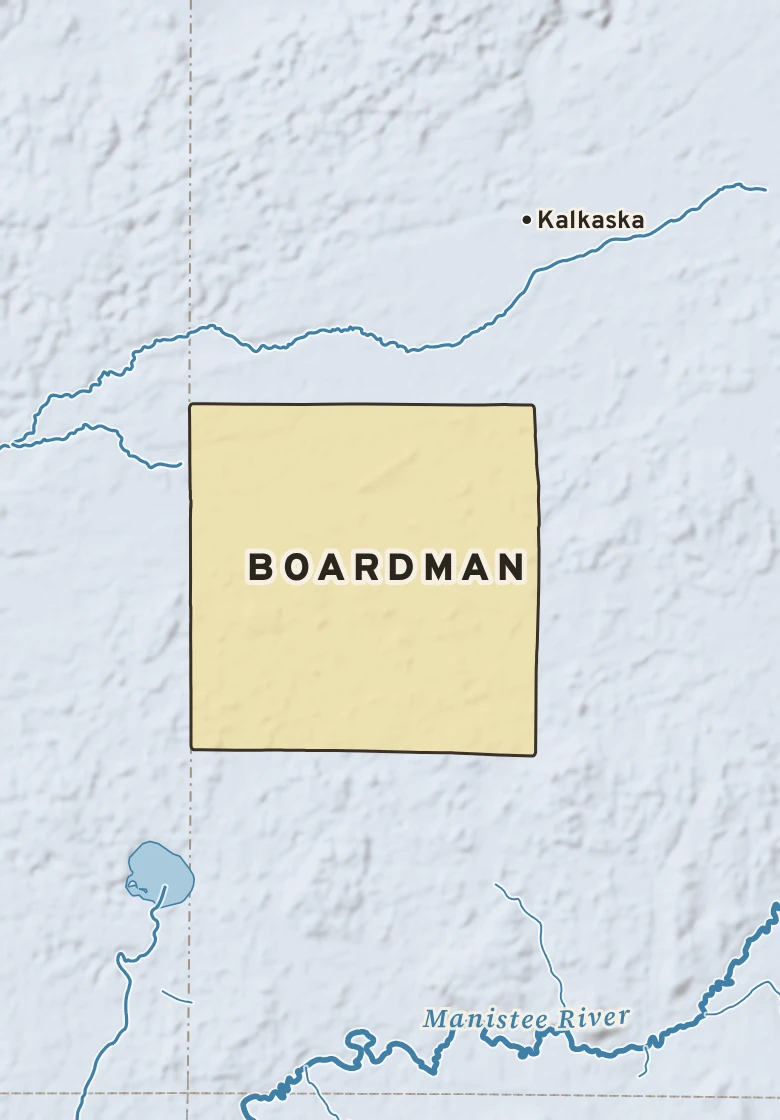 Atlas plate of Boardman, Michigan.