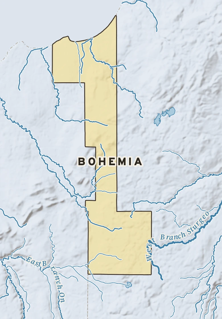 Atlas plate of Bohemia, Michigan.