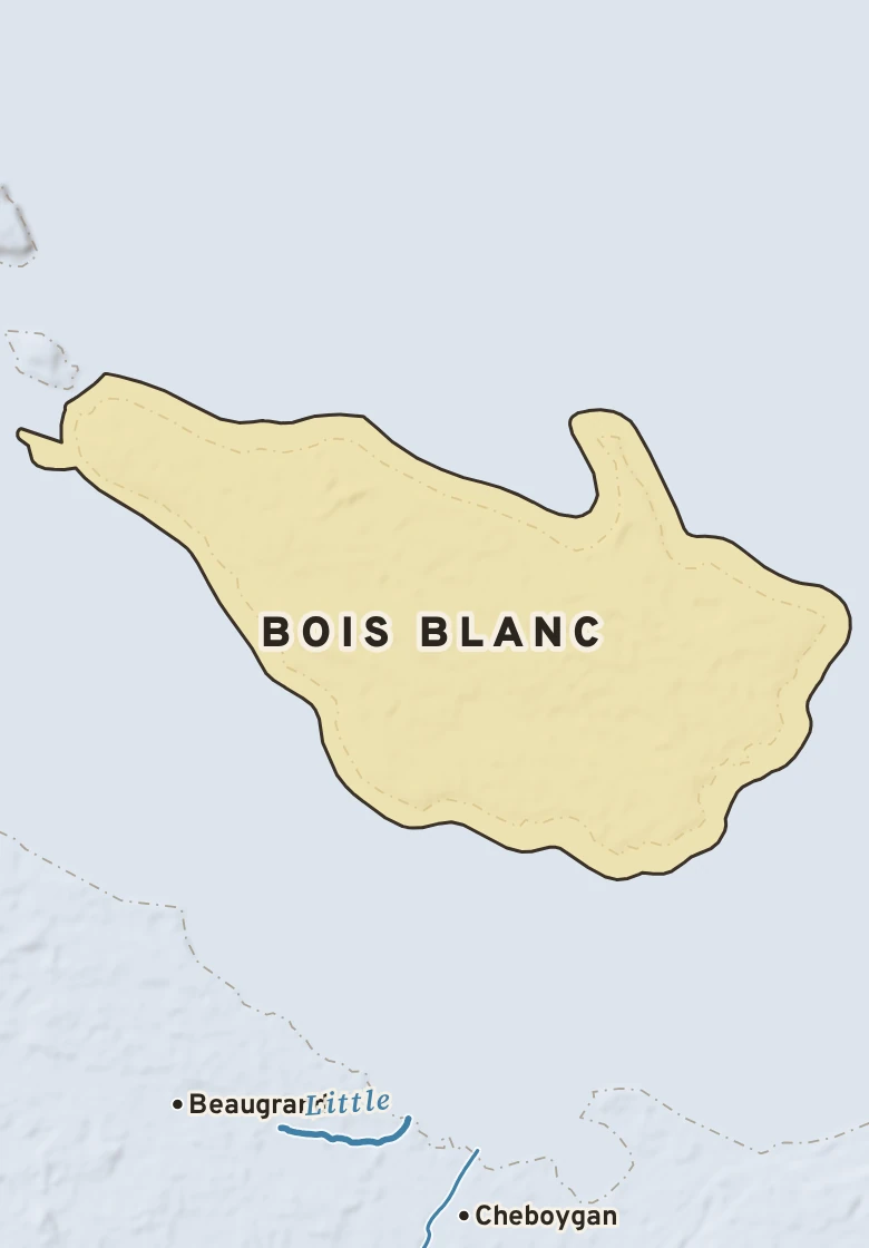 Atlas plate of Bois Blanc, Michigan.