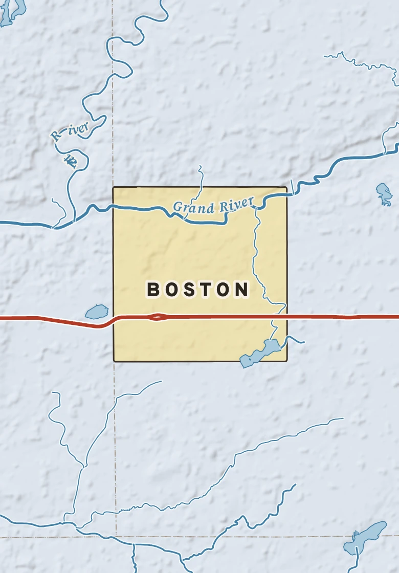 Atlas plate of Boston, Michigan.
