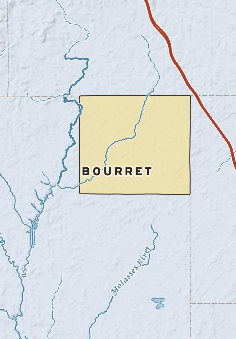 Atlas plate of Bourret, Michigan.