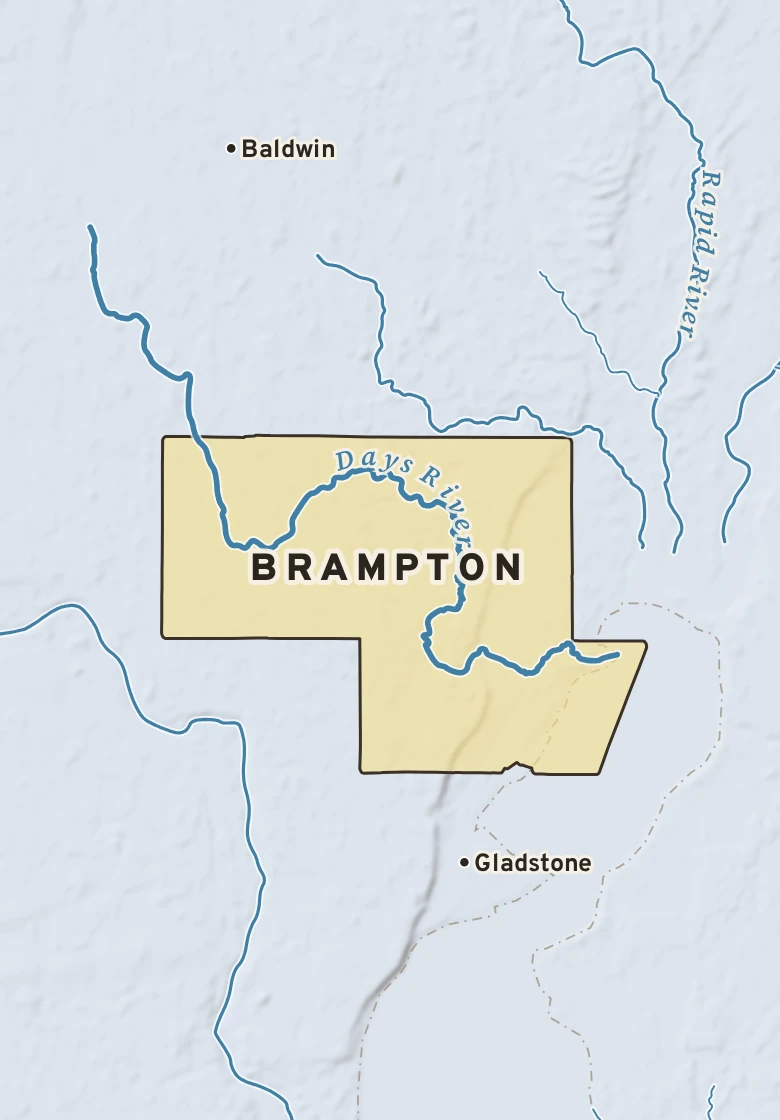 Atlas plate of Brampton, Michigan.