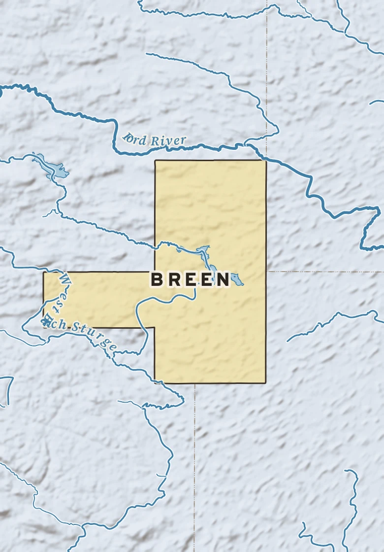 Atlas plate of Breen, Michigan.