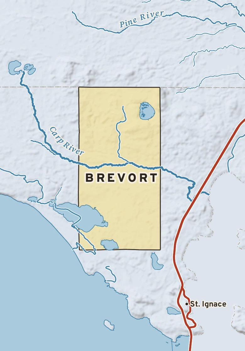 Atlas plate of Brevort, Michigan.