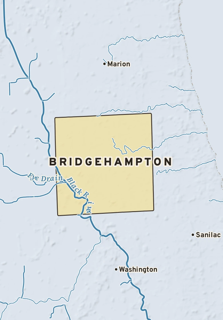 Atlas plate of Bridgehampton, Michigan.