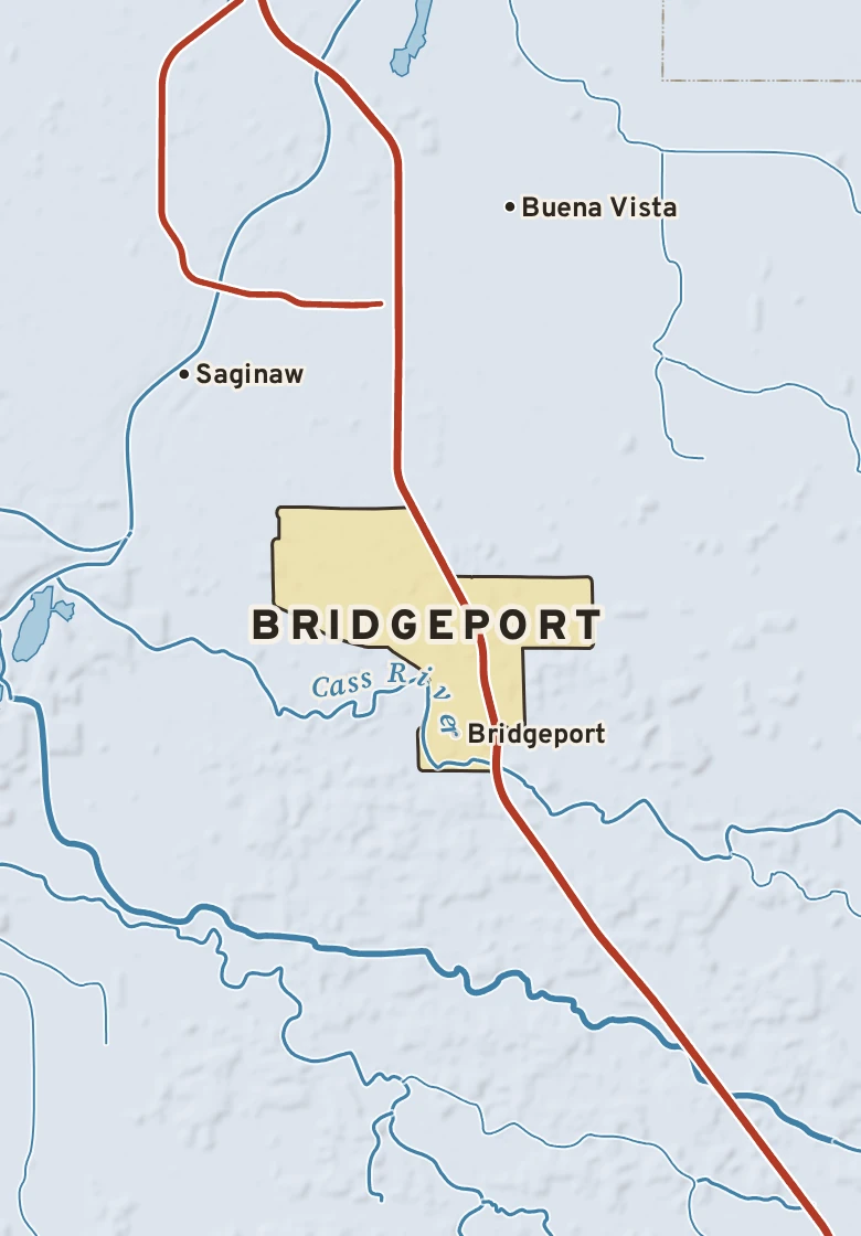Atlas plate of Bridgeport, Michigan.