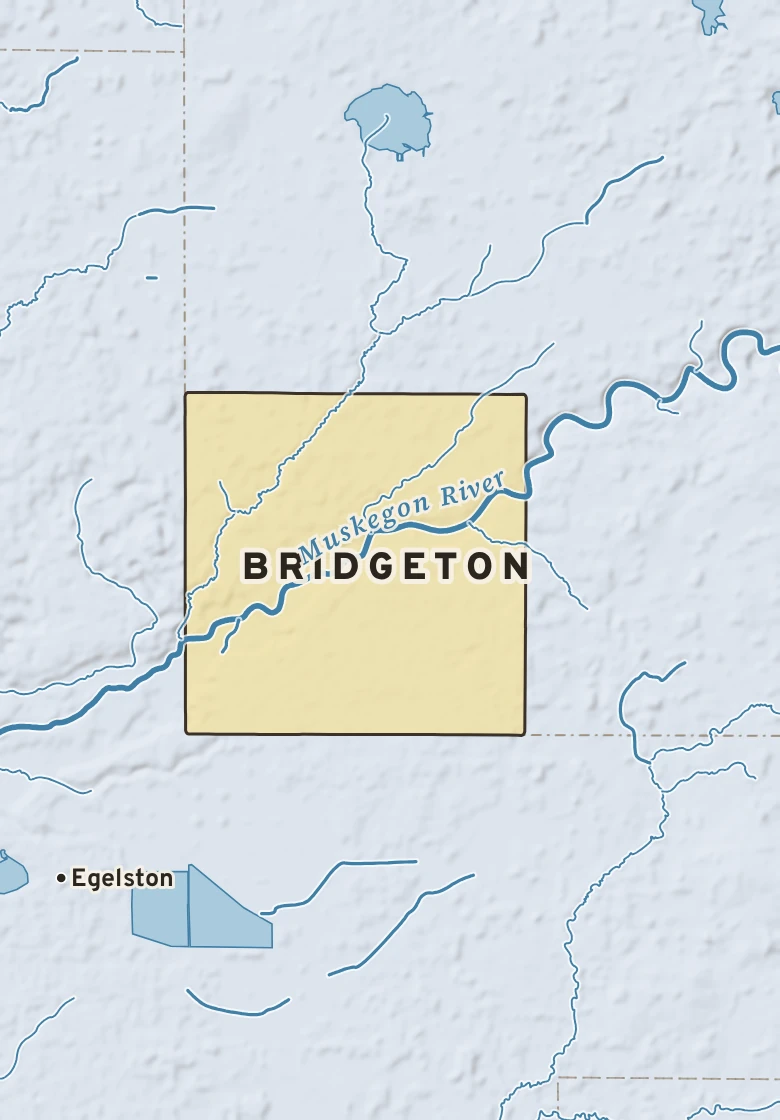 Atlas plate of Bridgeton, Michigan.