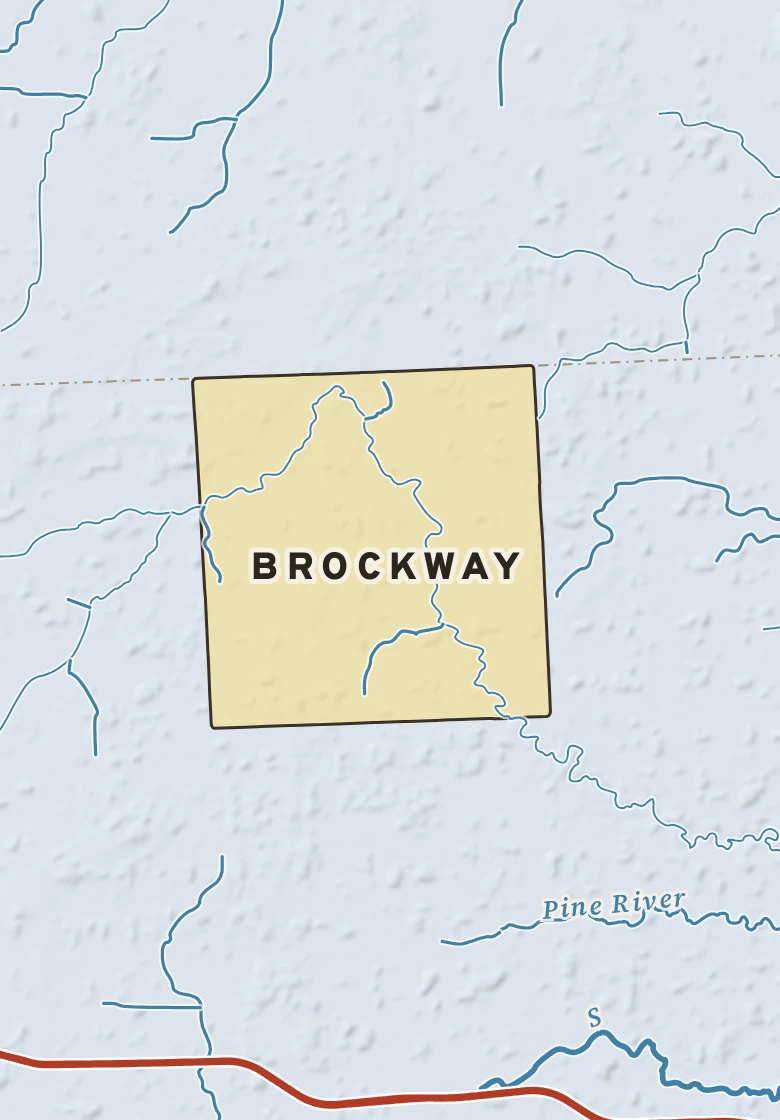 Atlas plate of Brockway, Michigan.