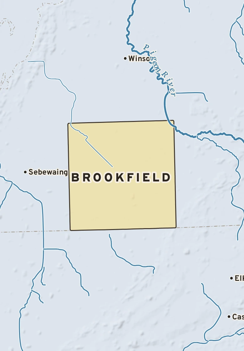Atlas plate of Brookfield, Michigan.