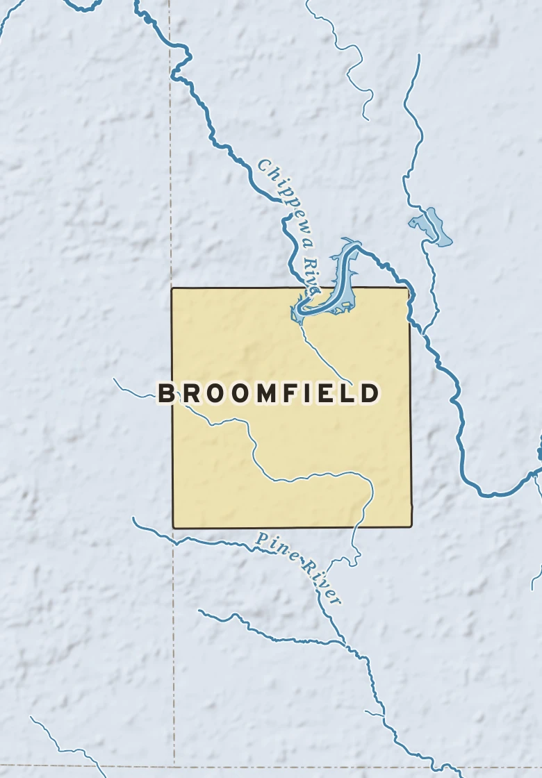 Atlas plate of Broomfield, Michigan.