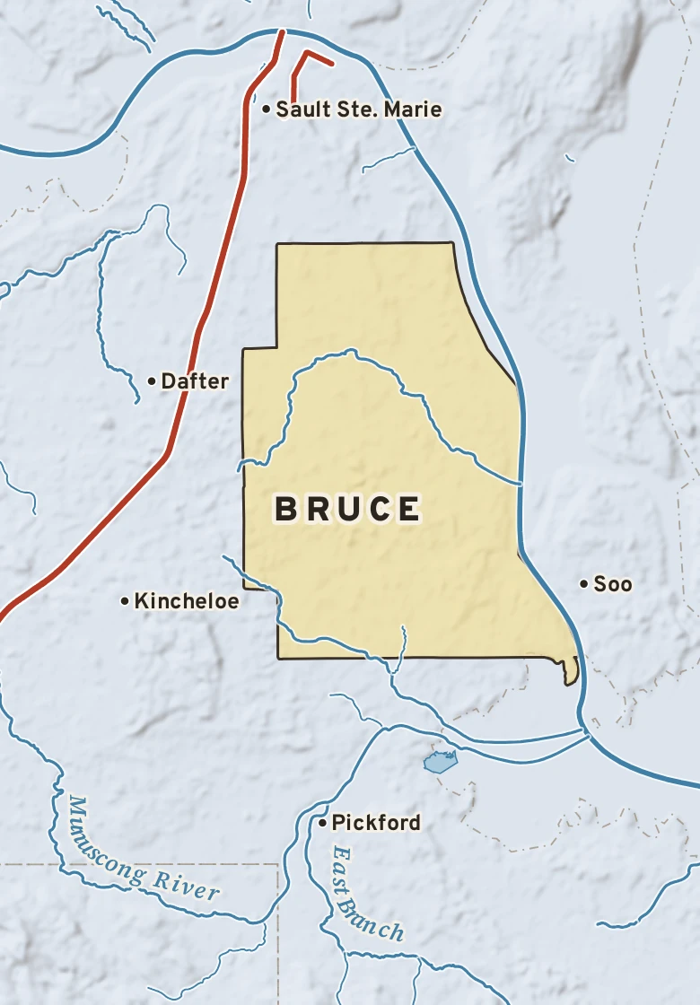 Atlas plate of Bruce, Michigan.