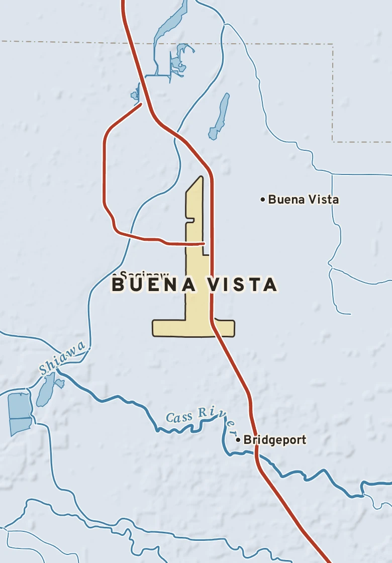Atlas plate of Buena Vista, Michigan.