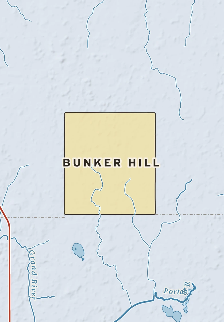 Atlas plate of Bunker Hill, Michigan.