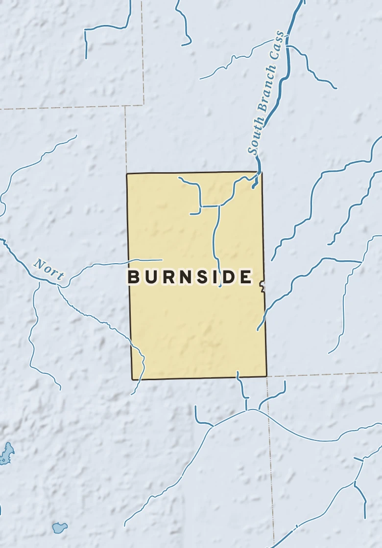 Atlas plate of Burnside, Michigan.