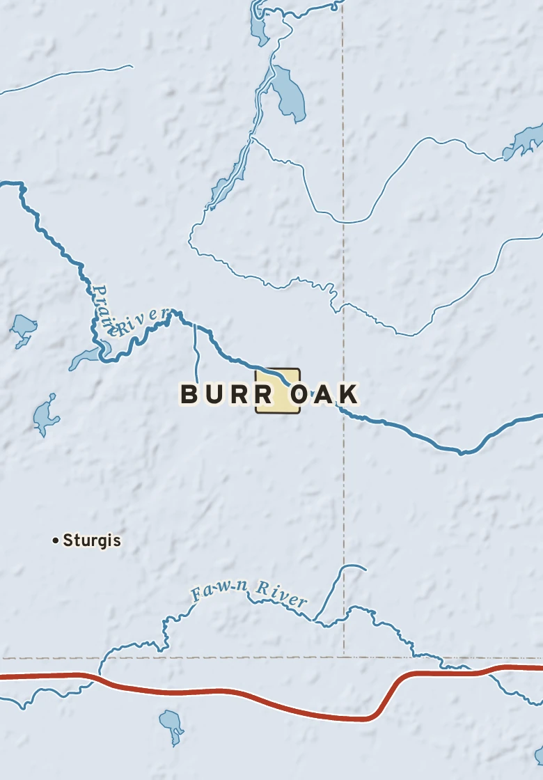 Atlas plate of Burr Oak, Michigan.