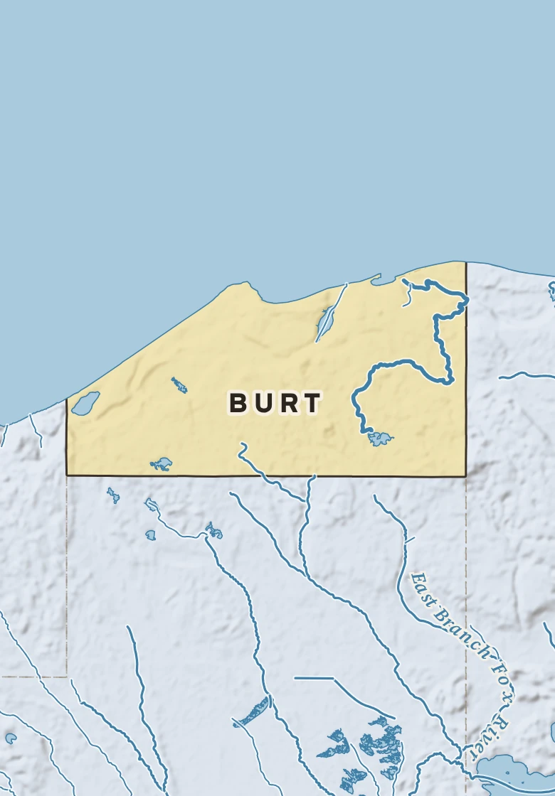 Atlas plate of Burt, Michigan.
